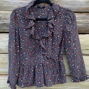 MADEWELL wrap blouse in Small, Star pattern